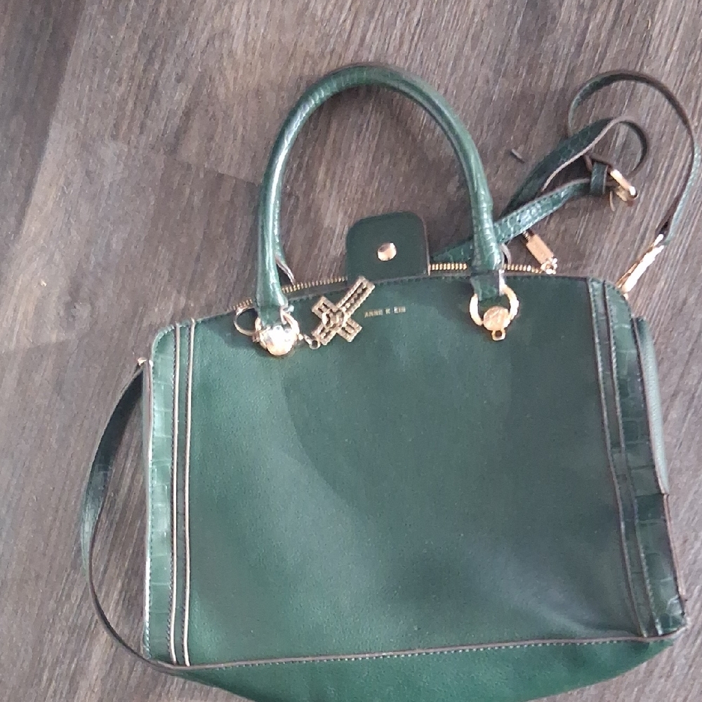 Anne Klein Forest Green Satchel